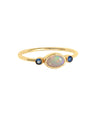 Sky Ring|14k Gold, Opal, Blue Sapphire