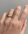 Sky Ring|14k Gold, Opal, Blue Sapphire