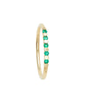 14K Gold Emerald Gemstone Wedding Band Fine Jewelry